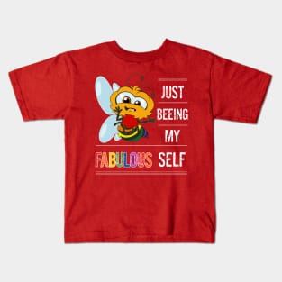 Orlando LGBTQ Gay Red Shirt Pride Parade Festival Days Just Beeing My Fabulous Self Bee Kids T-Shirt